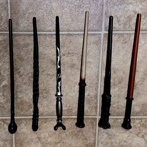 Elegant Black and Silver Wand Collection